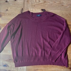 Elegant Maroon Crew Neck Sweater